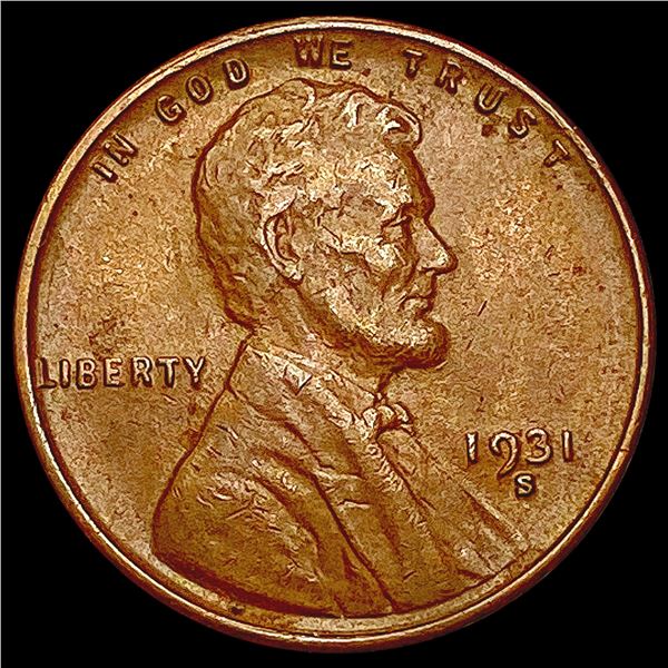 1931-S Wheat Cent CLOSELY UNCIRCULATED