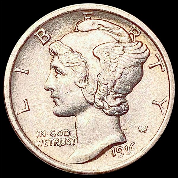 1916 Mercury Dime CHOICE AU