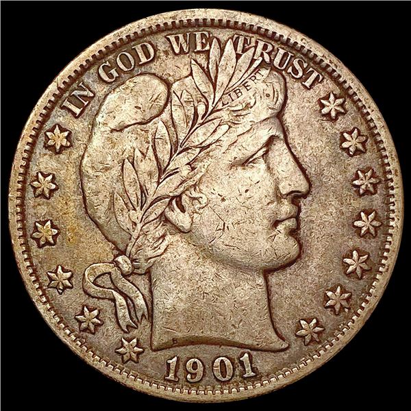 1901 Barber Half Dollar LIGHTLY CIRCULATED