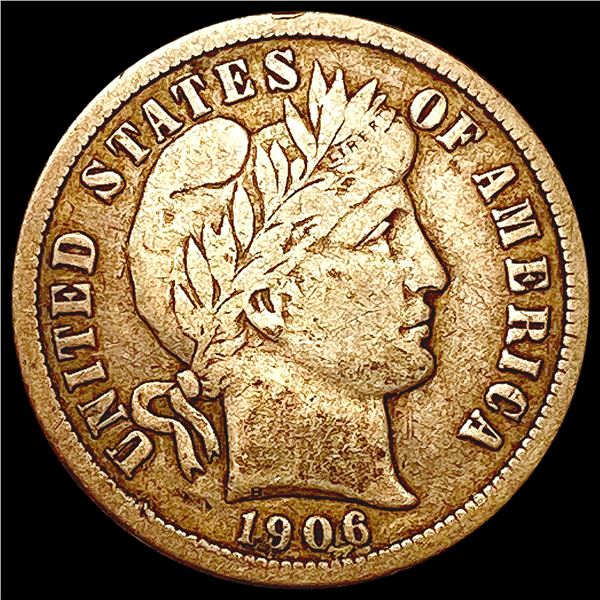 1906-D Barber Dime NICELY CIRCULATED