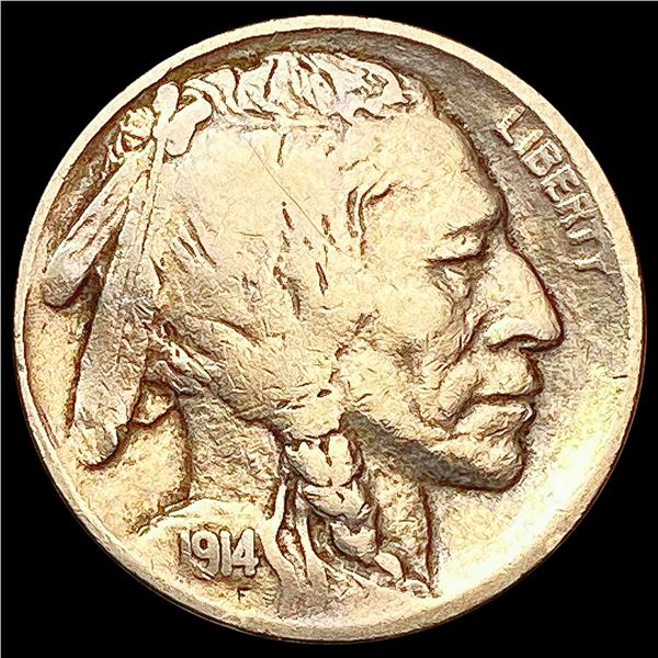 1914-D Buffalo Nickel LIGHTLY CIRCULATED