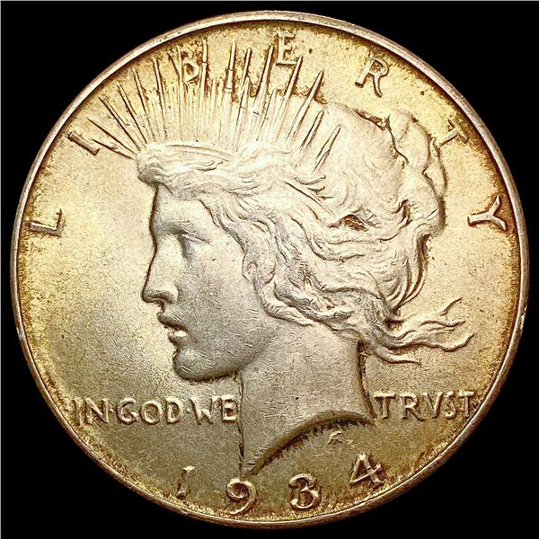 1934-D Silver Peace Dollar CHOICE AU