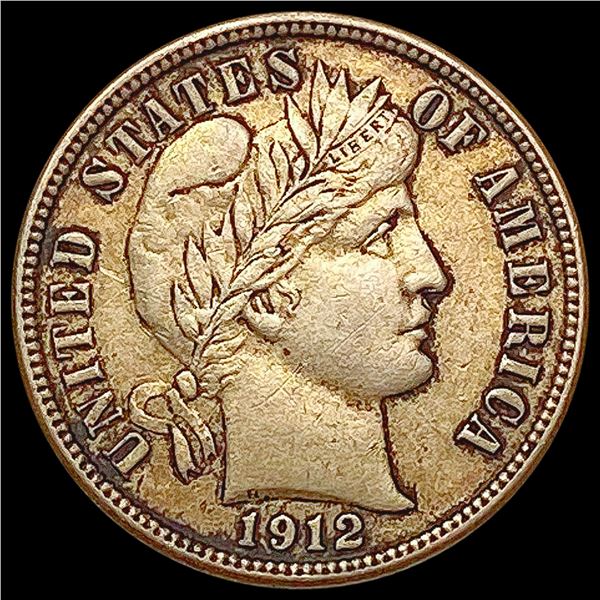 1912-S Barber Dime LIGHTLY CIRCULATED