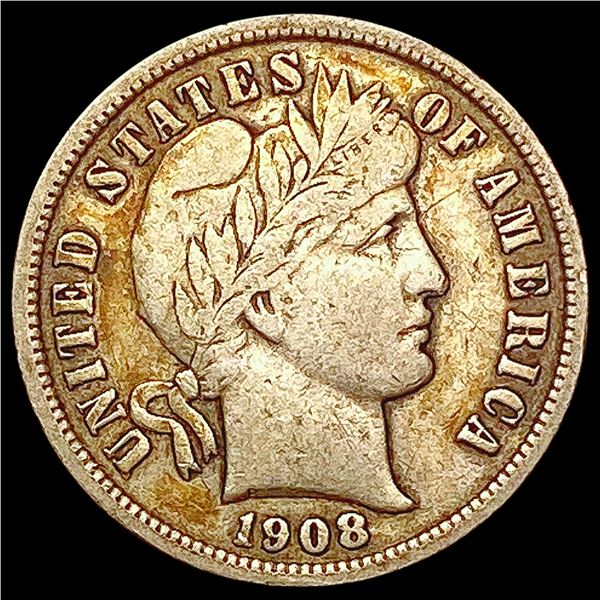 1908-S Barber Dime LIGHTLY CIRCULATED