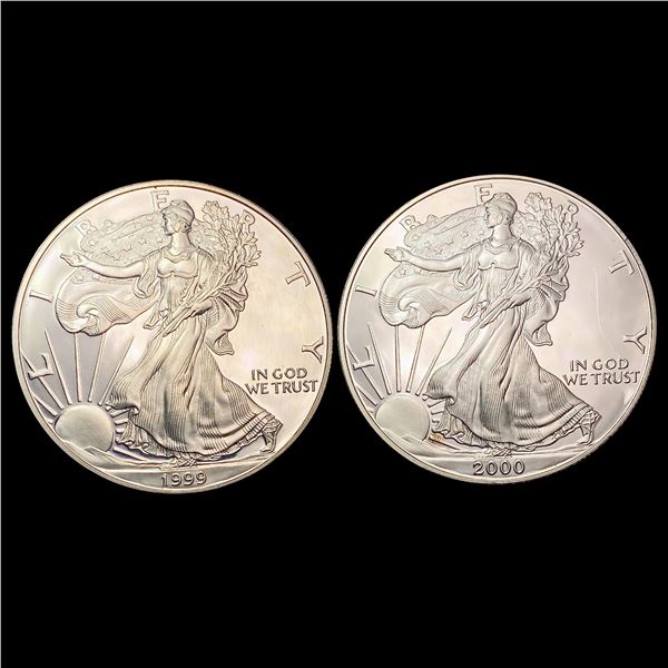 [2] 1999-2000 American Silver Eagle GEM PROOF