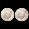 Image 2 : [2] 1999-2000 American Silver Eagle GEM PROOF