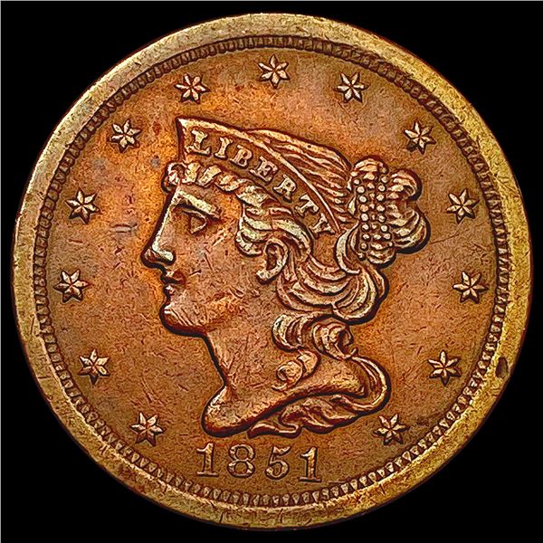 1851 Braided Hair Cent CHOICE AU