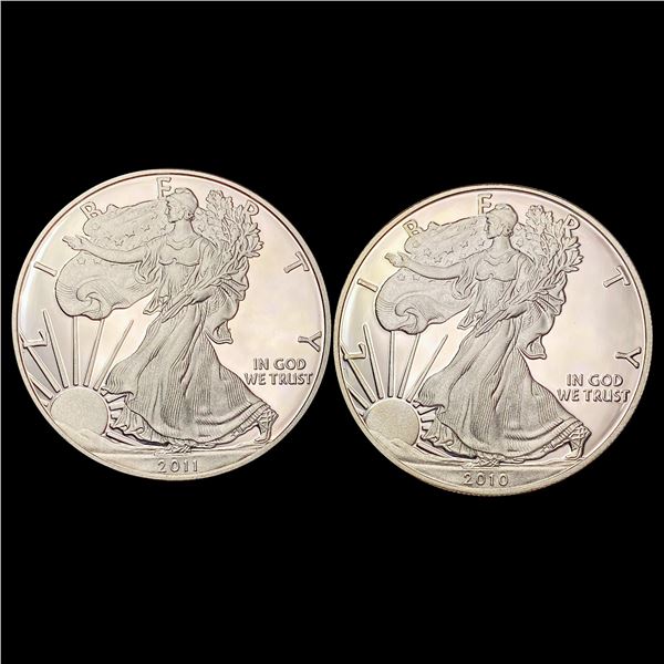 [2] 2010-2011 American Silver Eagle GEM PROOF
