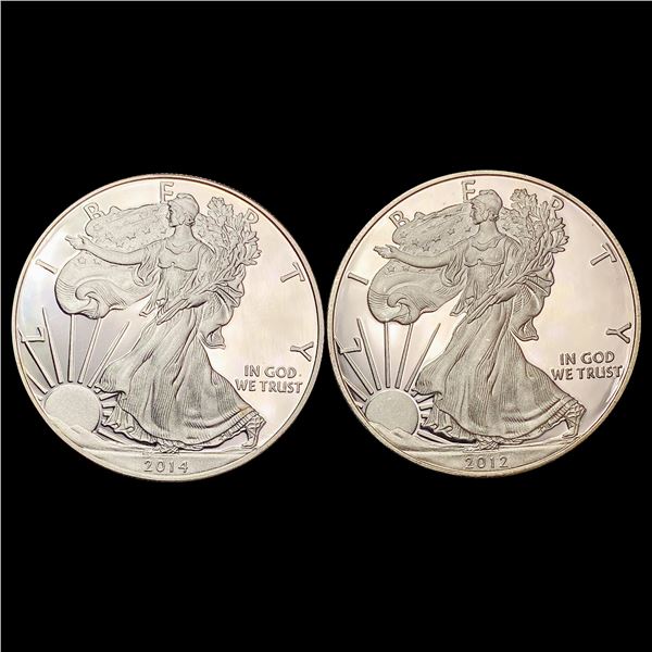 [2] 2012-2014 American Silver Eagle GEM PROOF