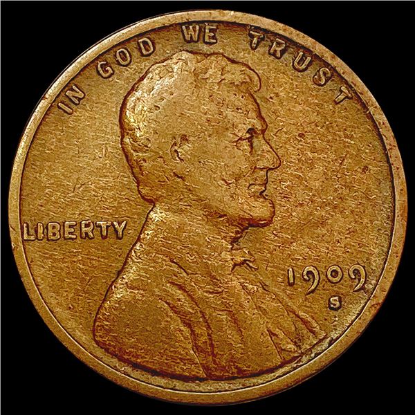 1909-S Wheat Cent NICELY CIRCULATED
