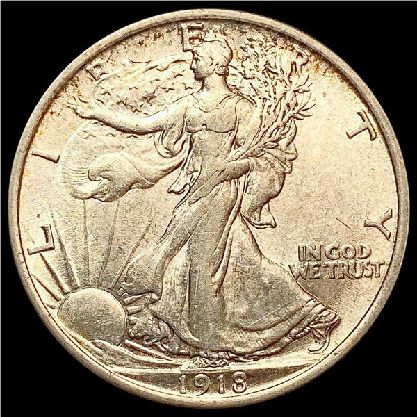 1918 Walking Liberty Half Dollar CHOICE AU