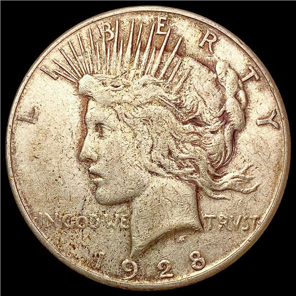 1928-S Silver Peace Dollar LIGHTLY CIRCULATED