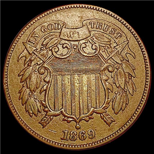 1869 Two Cent Piece CLOSELY UNCIRCULATED