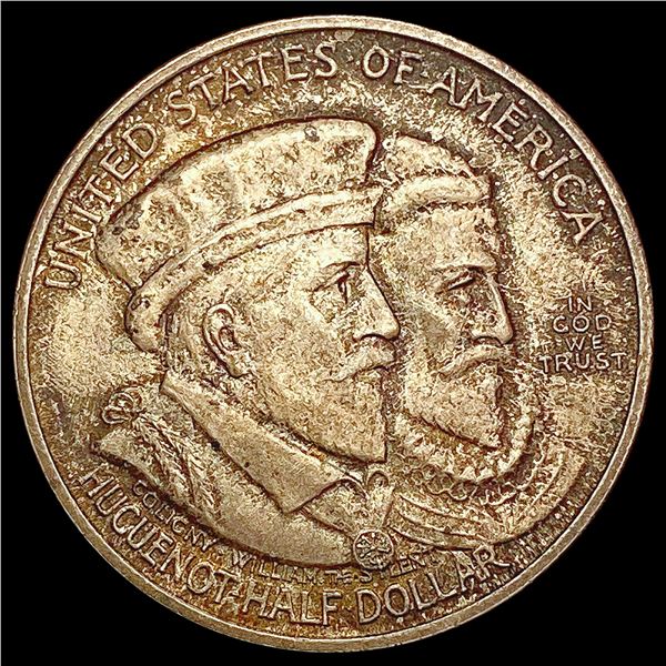 1924 Huguenot Half Dollar CHOICE AU