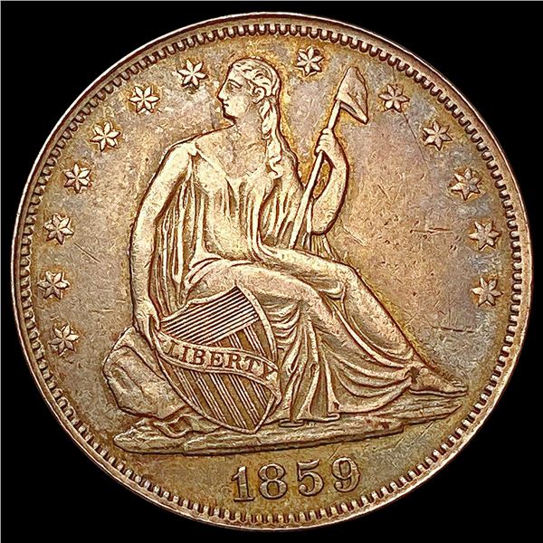 1859 Seated Liberty Half Dollar CLOSELY UNCIRCULATED