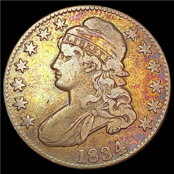 1834 Capped Bust Half Dollar LIGHTLY CIRCULATED
