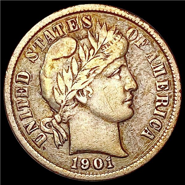 1901 Barber Dime CLOSELY UNCIRCULATED