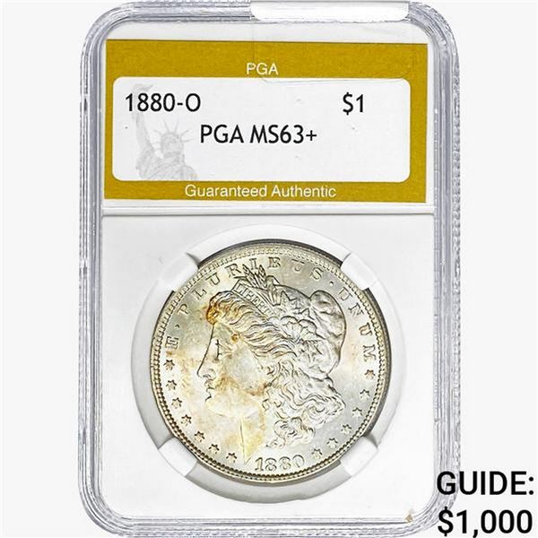 1880-O Morgan Silver Dollar PGA MS63+