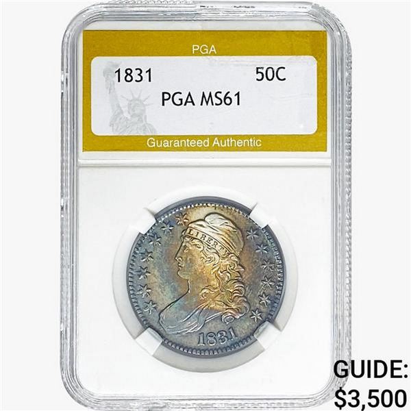 1831 Capped Bust Half Dollar PGA MS61