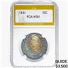 Image 1 : 1831 Capped Bust Half Dollar PGA MS61