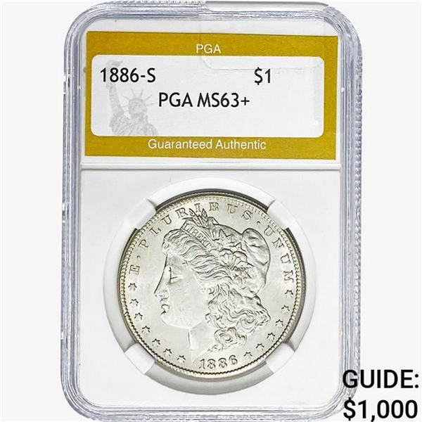 1886-S Morgan Silver Dollar PGA MS63+
