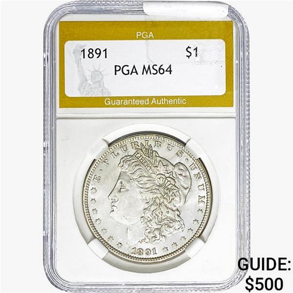 1891 Morgan Silver Dollar PGA MS64