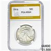 1916 Walking Liberty Half Dollar PGA MS64