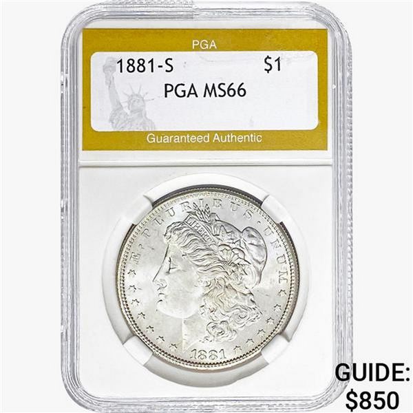 1881-S Morgan Silver Dollar PGA MS66