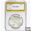 1935 Silver Peace Dollar PGA MS66