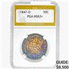 1847-O Seated Liberty Half Dollar PGA MS63+