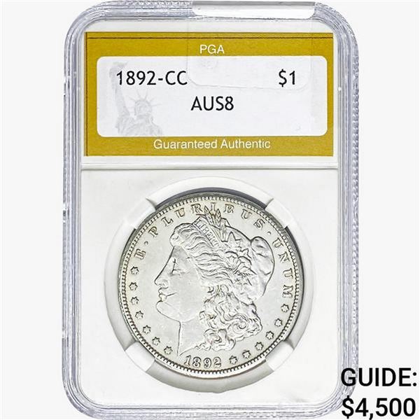 1892-CC Morgan Silver Dollar PGA AU58