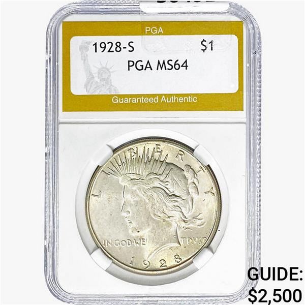 1928-S Silver Peace Dollar PGA MS64