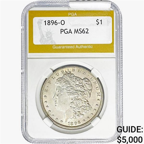 1896-O Morgan Silver Dollar PGA MS62
