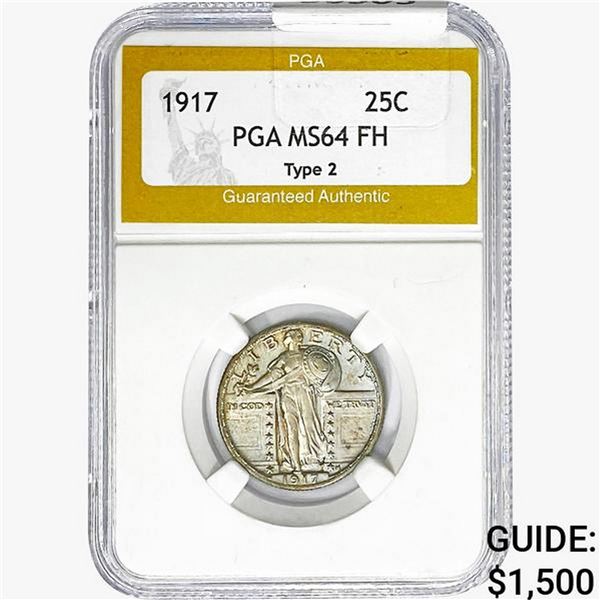 1917 Standing Liberty Quarter PGA MS64 FH, TY 2
