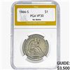 1866-S Seated Liberty Half Dollar PGA VF30 NO MOTTO