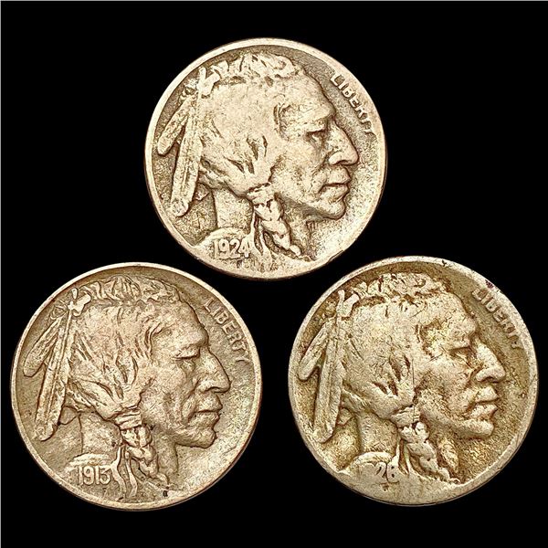 [3] 1913-1926 Buffalo Nickel LIGHTLY CIRCULATED