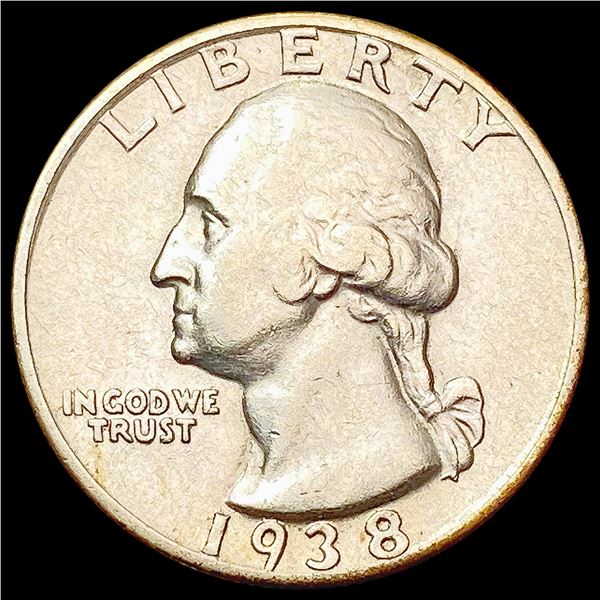 1938-S Washington Silver Quarter CLOSELY UNCIRCULATED