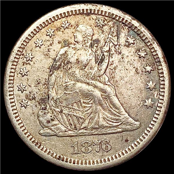 1876-CC Seated Liberty Quarter CLOSELY UNCIRCULATED