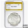 1935 Silver Peace Dollar PGA MS65