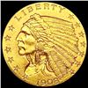 Image 1 : 1908 $2.50 Gold Quarter Eagle UNCIRCULATED