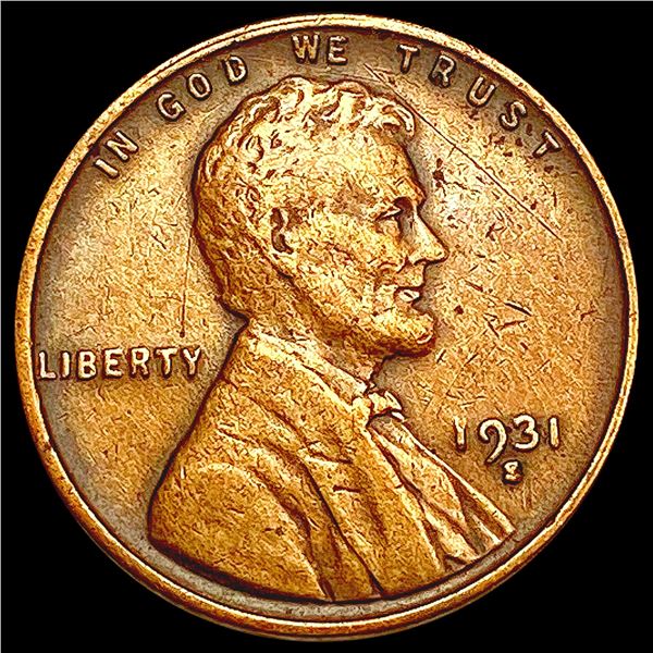 1931-S Wheat Cent CLOSELY UNCIRCULATED