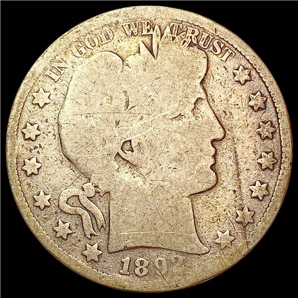 1892-S Barber Half Dollar NICELY CIRCULATED