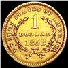 Image 2 : 1853 Rare Gold Dollar UNCIRCULATED