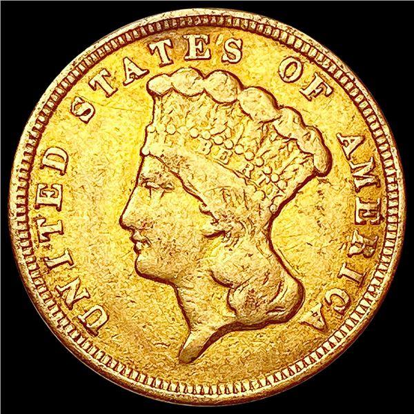 1854 $3 Gold Piece LIGHTLY CIRCULATED