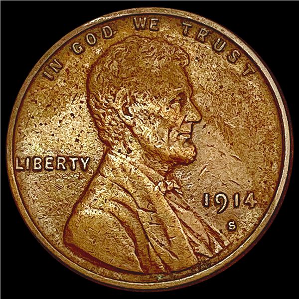 1914-S Wheat Cent CLOSELY UNCIRCULATED