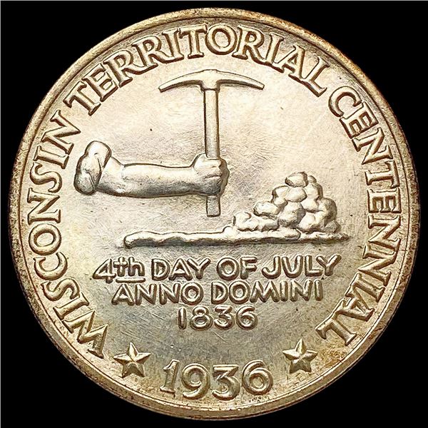 1936 Wisconsin Half Dollar GEM BU