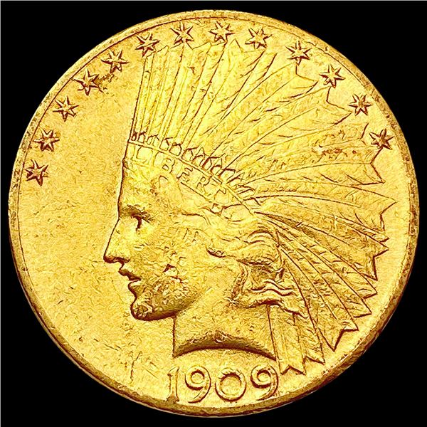 1909 $10 Gold Eagle CLOSELY UNCIRCULATED