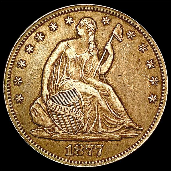 1877-CC Seated Liberty Half Dollar NEARLY UNCIRCULATED