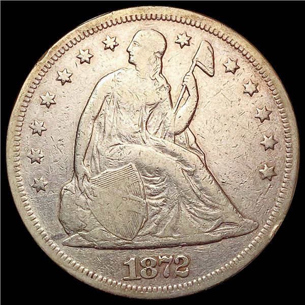 1872 Seated Liberty Dollar LIGHTLY CIRCULATED