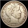 Image 1 : 1908-D Barber Half Dollar NICELY CIRCULATED